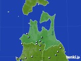 青森県のアメダス実況(降水量)(2024年10月19日)