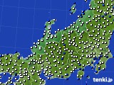 北陸地方のアメダス実況(風向・風速)(2024年10月19日)