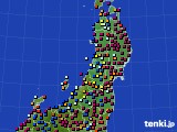 東北地方のアメダス実況(日照時間)(2024年10月20日)