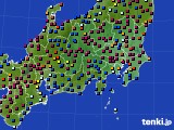 関東・甲信地方のアメダス実況(日照時間)(2024年10月20日)