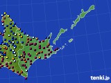 道東のアメダス実況(日照時間)(2024年10月20日)