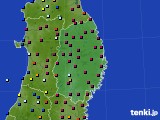 2024年10月20日の岩手県のアメダス(日照時間)