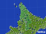 道北のアメダス実況(風向・風速)(2024年10月20日)