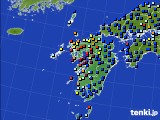 九州地方のアメダス実況(日照時間)(2024年10月21日)