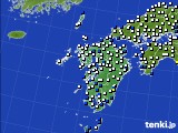 九州地方のアメダス実況(風向・風速)(2024年10月21日)