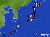 アメダス実況(日照時間)(2024年10月22日)