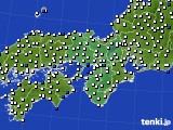 近畿地方のアメダス実況(風向・風速)(2024年10月22日)