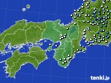 近畿地方のアメダス実況(降水量)(2024年10月23日)