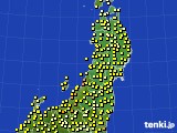 東北地方のアメダス実況(気温)(2024年10月23日)