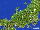 2024年10月23日の北陸地方のアメダス(気温)