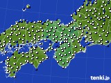 近畿地方のアメダス実況(風向・風速)(2024年10月23日)