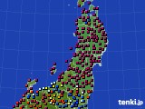 東北地方のアメダス実況(日照時間)(2024年10月25日)