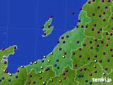 新潟県のアメダス実況(日照時間)(2024年10月25日)