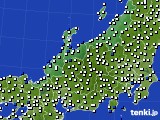 北陸地方のアメダス実況(風向・風速)(2024年10月25日)