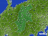 長野県のアメダス実況(風向・風速)(2024年10月25日)