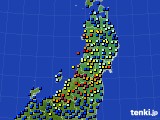 東北地方のアメダス実況(日照時間)(2024年10月27日)