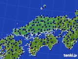 2024年10月27日の中国地方のアメダス(日照時間)