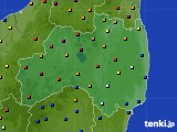 2024年10月27日の福島県のアメダス(日照時間)