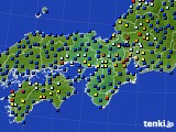 2024年10月28日の近畿地方のアメダス(日照時間)