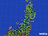 2024年10月30日の東北地方のアメダス(日照時間)