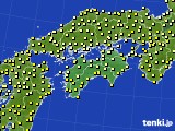 四国地方のアメダス実況(気温)(2024年10月31日)