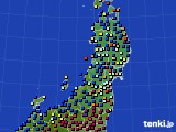 2024年11月07日の東北地方のアメダス(日照時間)