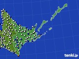 道東のアメダス実況(風向・風速)(2024年11月07日)