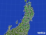 東北地方のアメダス実況(風向・風速)(2024年11月08日)