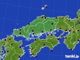 2024年11月11日の中国地方のアメダス(日照時間)