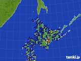 2024年11月12日の北海道地方のアメダス(日照時間)