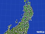 東北地方のアメダス実況(風向・風速)(2024年11月13日)
