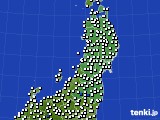 東北地方のアメダス実況(風向・風速)(2024年11月14日)