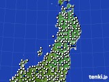 東北地方のアメダス実況(風向・風速)(2024年11月15日)