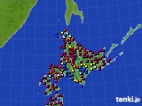 北海道地方のアメダス実況(日照時間)(2024年11月16日)