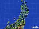 2024年11月17日の東北地方のアメダス(日照時間)