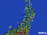 東北地方のアメダス実況(日照時間)(2024年11月18日)