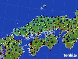 2024年11月18日の中国地方のアメダス(日照時間)