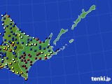 道東のアメダス実況(日照時間)(2024年11月18日)