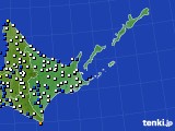 道東のアメダス実況(風向・風速)(2024年11月18日)