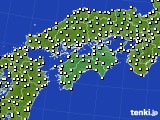 四国地方のアメダス実況(気温)(2024年11月19日)