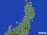 東北地方のアメダス実況(風向・風速)(2024年11月19日)