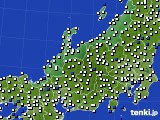 北陸地方のアメダス実況(風向・風速)(2024年11月19日)