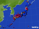 2024年11月20日のアメダス(日照時間)