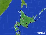 2024年11月21日の北海道地方のアメダス(日照時間)
