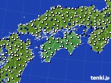四国地方のアメダス実況(風向・風速)(2024年11月22日)