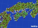 四国地方のアメダス実況(日照時間)(2024年11月24日)
