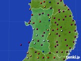 秋田県のアメダス実況(日照時間)(2024年11月25日)