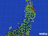 2024年11月26日の東北地方のアメダス(日照時間)