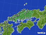中国地方のアメダス実況(降水量)(2024年11月27日)
