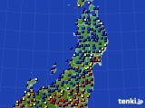 2024年11月27日の東北地方のアメダス(日照時間)